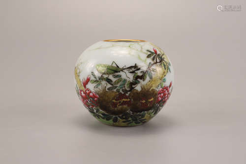 A Chinese Famille Rose Porcelain Water Pot