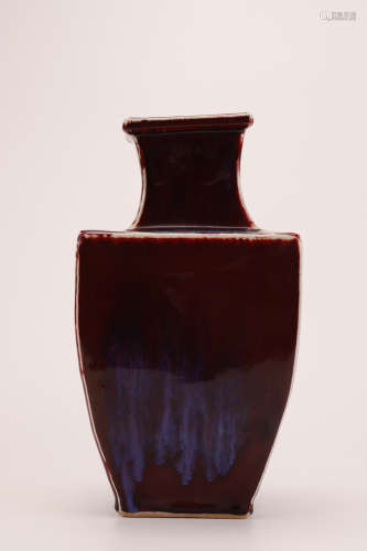 A Chinese Fancy Glaze Porcelain Square Vase