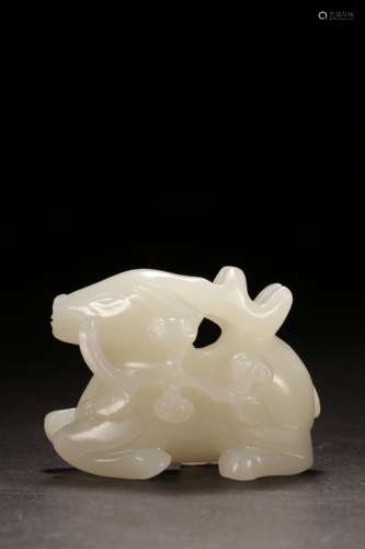 A Chinese Carved Hetian Jade Ornament