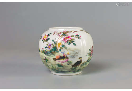 A Chinese Famille Rose Porcelain Water Pot