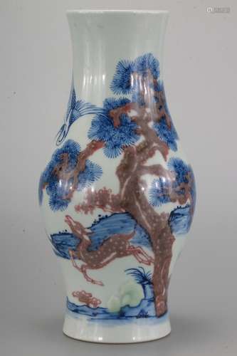 A Chinese Under Three-colour Glazed Porcelain Vase