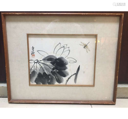 A Chinese Picture Frame, Qi Baishi Mark
