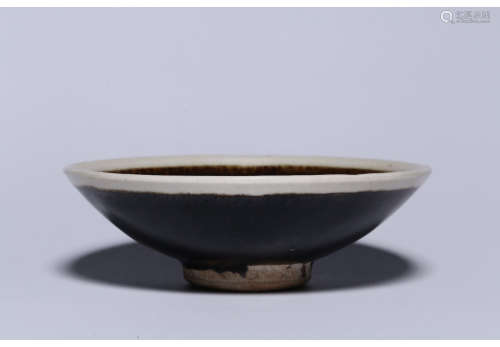 A Chinese Jizhou Kiln Black Glaze Porcelain Cup