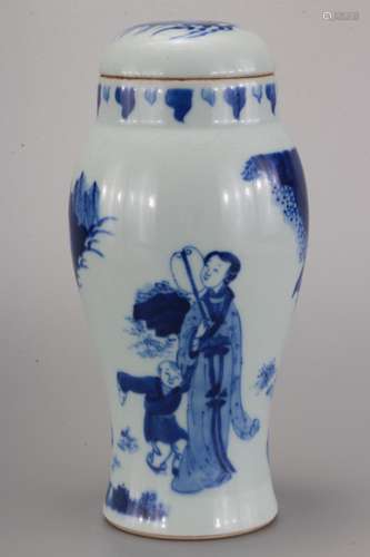 A Chinese Blue and White Porcelain Jar