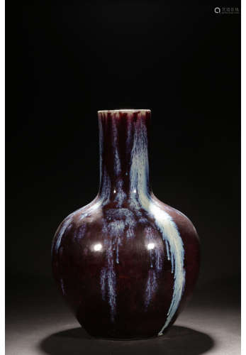 A Chinese Fancy Glaze Porcelain Flask