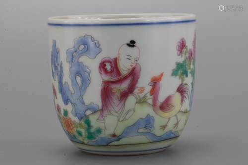 A Chinese Famille Rose Porcelain Cup