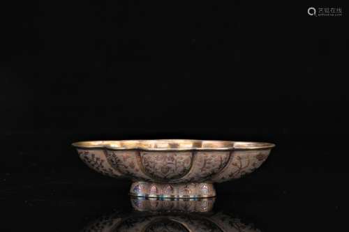 A Chinese Silver Gilding Bowl