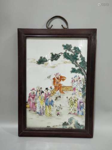 A Chinese Famille Rose Porcelain Board 