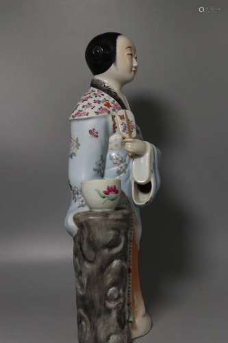 A Chinese Famille Rose Porcelain Figure 