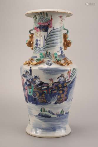 A Chinese Blue and White Porcelain Vase