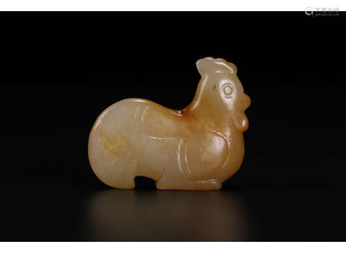 A Chinese Jade Carved Rooster
