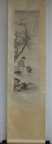 A Chinese Figure Painting, Feng Zhonglian Mark