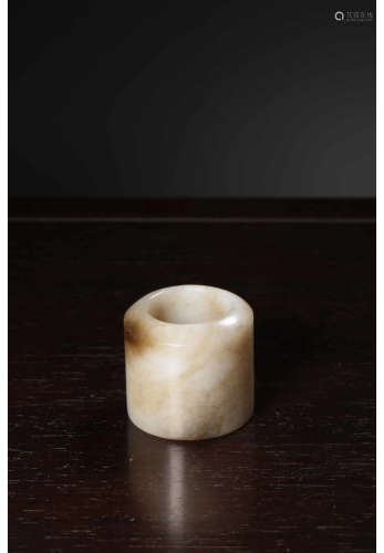 A Chinese Jade Thumb Ring