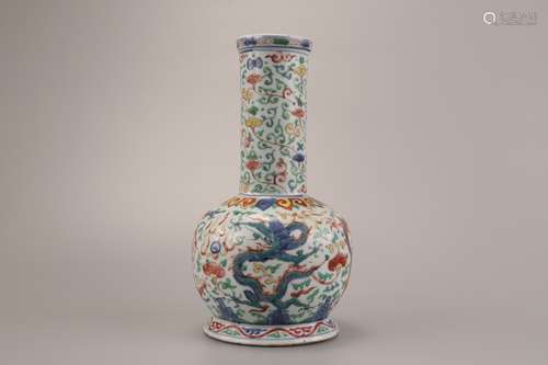 A Chinese Multicolored Porcelain Flask