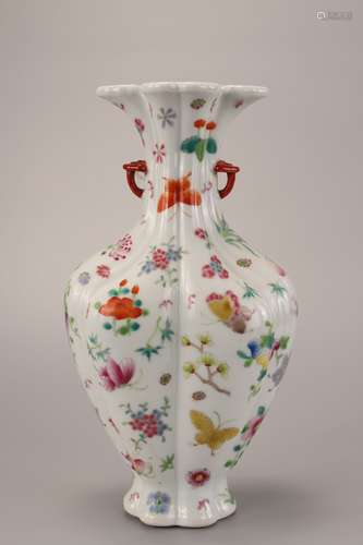 A Chinese Famille Rose Porcelain Vase