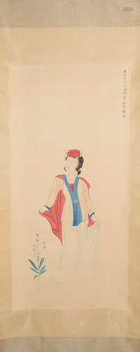 A Chinese Figure Painting, Li Qiujun Mark