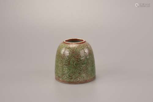 A Chinese Carved Porcelain Water Pot
