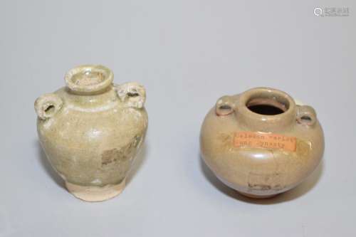 Two Chinese Song Dynasty Small Water Jars
