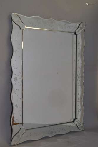 Vintage American Cut Glass Mirror