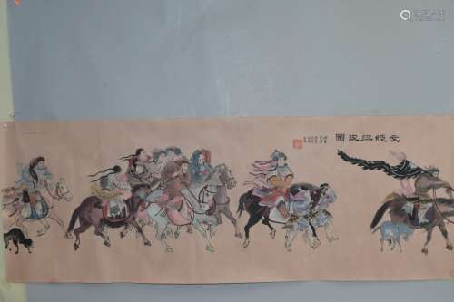 Chinese Figures Painting of Wen Ji Gui Han Tu