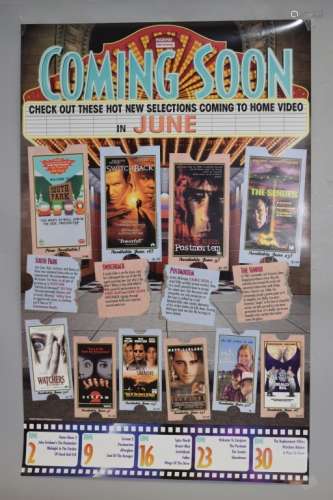 Vintage Coming Soon Home Video Poster