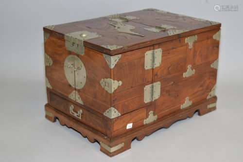 19th C. Korean Maple Carved Vanity Box