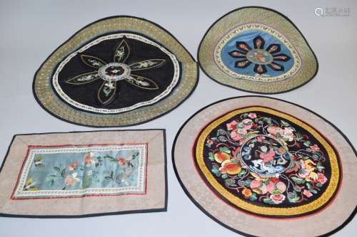 Group of Qing Chinese Embroideries