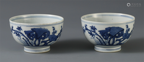 A PAIR OF CHINESE PORCELAIN BLUE AND W…