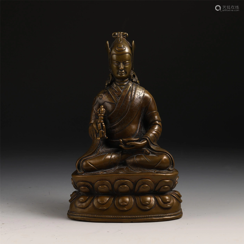 A FINE CHINESE TIBETAN BRONZE BUDDHI…