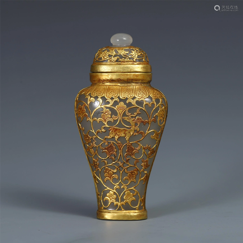 A FINE SMALL CHINESE GILT BRONZE IN…