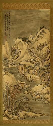 CHINESE SCROLL PAINTING OF MOUNTAIN…