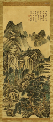 CHINESE SCROLL PAINTING OF LANDSCAP…