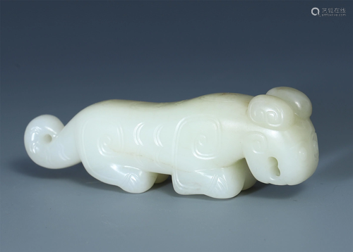 A FIEN CHINESE HETIAN WHITE JADE CAV…