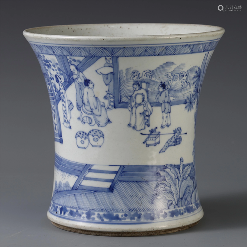 CHINESE ANCIENT PORCELAIN BLUE AND W…