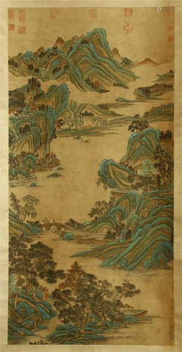 CHINESE SCROLL PAINTING OF MOUNTAIN…