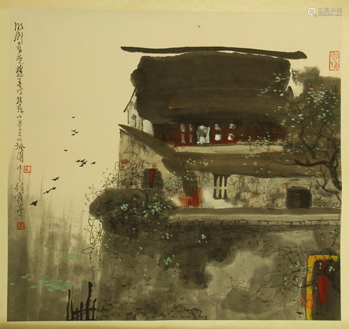 CHINESE SCROLL PAINTING OF LANDSCAP…