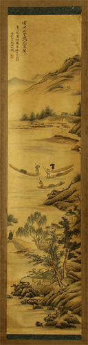 CHINESE SCROLL PAINTING OF FIGURES O…