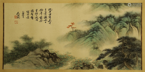 CHINESE SCROLL PAINTING OF MOUNTAIN…