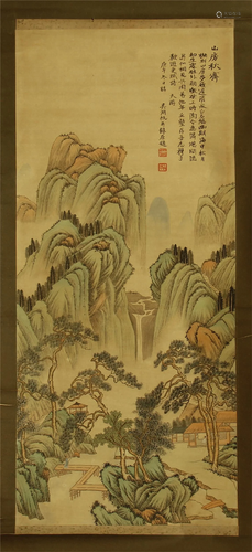 CHINESE SCROLL PAINTING OF MOUNTAIN…