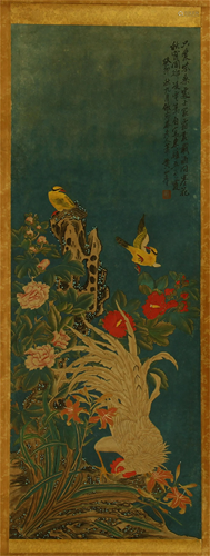 CHINESE SCROLL PAINTING OF CALLIGRAP…