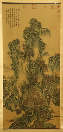 CHINESE SCROLL PAINTING OF MOUNTAIN…