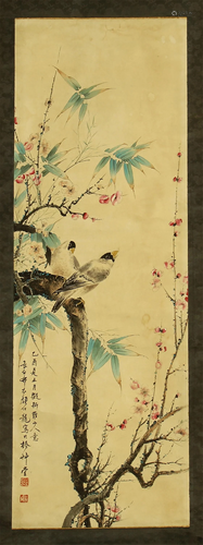 CHINESE SCROLL PAINTING OF TWIN MAG…