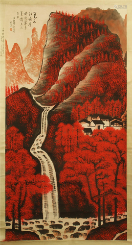 CHINESE SCROLL PAINTING OF MOUNTAIN…