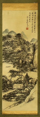 CHINESE SCROLL PAINTING OF MOUNTAIN…