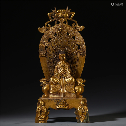 TIBETAN CHINESEGILT BRONZE BR…