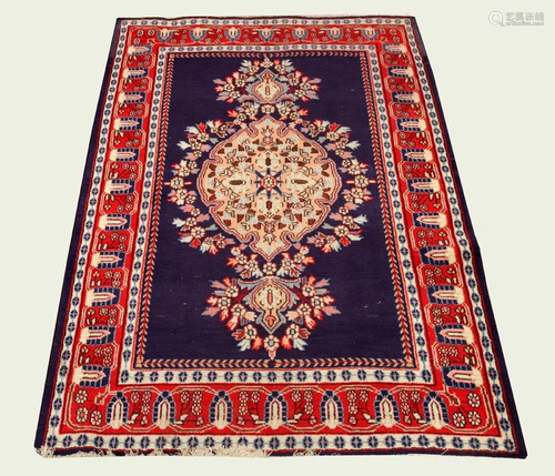 INDO PERSIAN, WOOL RUG, W 3' 4