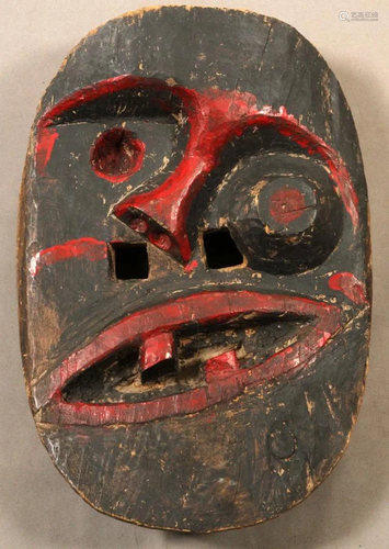 PACIFIC ISLAND WOOD MASK, H 12.5