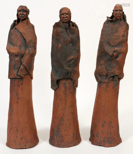 ARLENE SIEGEL CLAY SCULPTURES, 1986,…