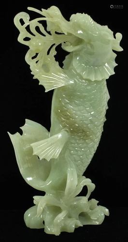 CHINESE DRAGON NEPHRITE CARV…