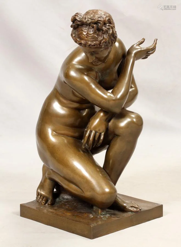 F. BARBEDIENNE BRONZE SCULPTURE, VEN…